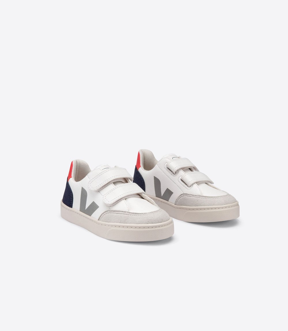 Veja Sneakers Kids - V-12 Velcro Chromefree - White - 4651CMAPW